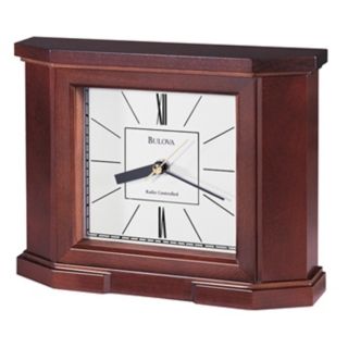 Bulova Radio Controlled Crown 10 Wide Mantel Clock   #28861