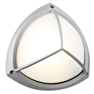 PLC Silver Finish 10" Wide Ceiling or Wall Outdoor Light   #77105