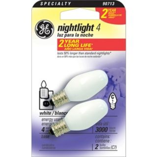 GE 2 Pack Night Light Bulbs   #90713
