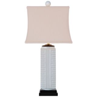 White Porcelain Base Table Lamp   #N1962