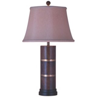 Bronze and Jade Post Table Lamp   #G7101