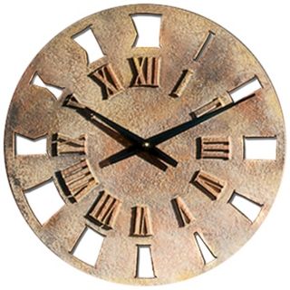 Roman Numerals 14" Wide Battery Powered Wall Clock   #M0282