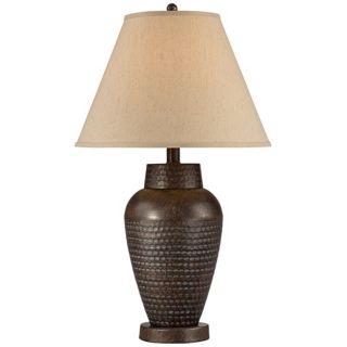 Auburn Hammered Bronze Table Lamp   #V4294