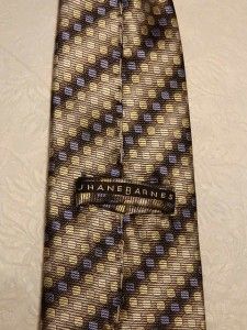 Jhane Barnes Luxury Heavy Silk Neck Tie Hand Made in Italy Polka Dot