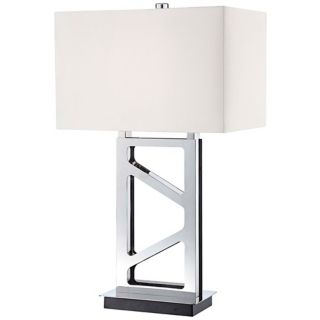 George Kovacs Polished Nickel Open Base Table Lamp   #R7502