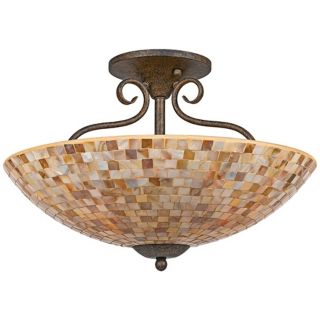 Quoizel Monterey Mosaic 18" Wide Semiflush Ceiling Light   #N3904