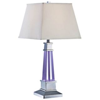 Cicely Crystal Lamp with LED Color Changing Column   #U8332