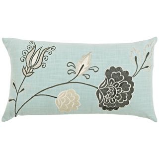 Aqua 21" Wide Decorative Pillow With Hidden Zipper   #V8963