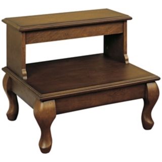 Traditional Antique Cherry Finish Bed Steps   #H5656