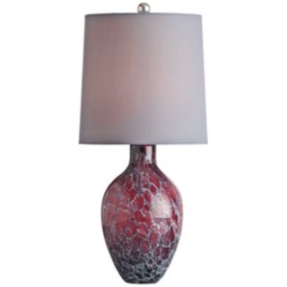 Arteriors Home Ty Orchid Crackle Finish Glass Table Lamp   #V5080