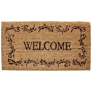 Welcome Filigree Printed Coir Doormat   #W7599
