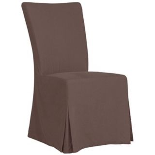 Taylor Coffee Fabric Covered Armless Dining Chair   #T7316