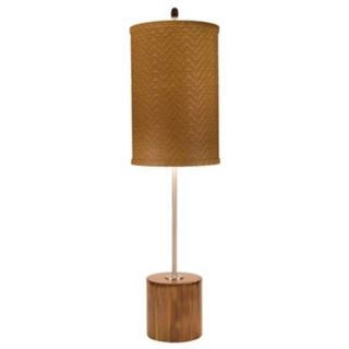 Thumprints Acacia with Faux Leather Shade Table Lamp   #M6938