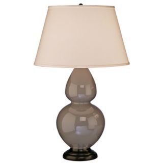 Robert Abbey 31" Taupe Ceramic and Bronze Table Lamp   #G6647