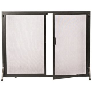 Classic Graphite 30" High Fireplace Screen with Doors   #U9497