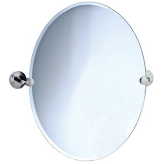 Gatco Marina Chrome Finish Oval 32" High Tilt Wall Mirror   #P7998
