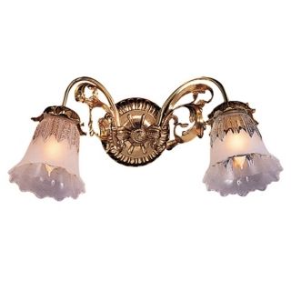 Victorian Brass 15" Wide Two Light Wall Sconce   #G6379