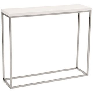 Teresa White Steel Console Table   #X7382