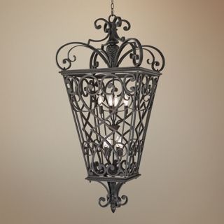French Quarter Marcado Black Eight Light Hanging Lantern   #R1163
