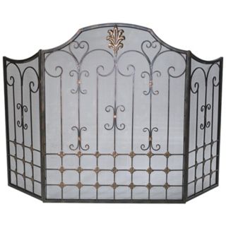Bronze Fire Screen With Gold Accents   #R0245