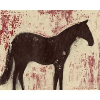 Chocolate Horse Giclee 40" Wide Canvas Wall Art   #N1704