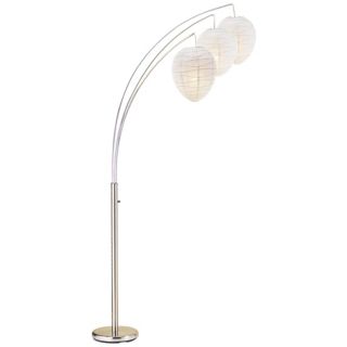 Arabella 3 Light Satin Steel Floor Lamp   #R4609