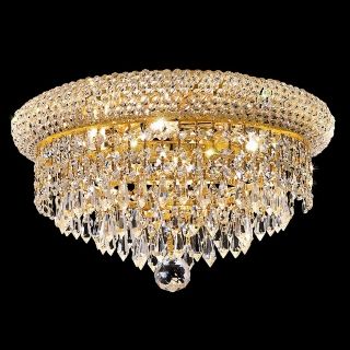 Primo Royal Cut Crystal 14" Wide Gold Ceiling Light   #Y3758