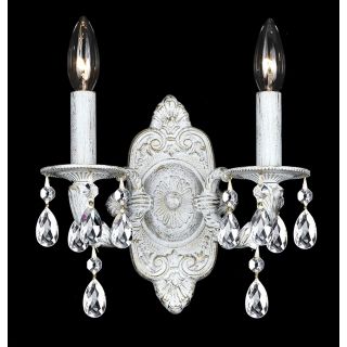 Sutton Collection Antique White Two Light Wall Sconce   #G6373
