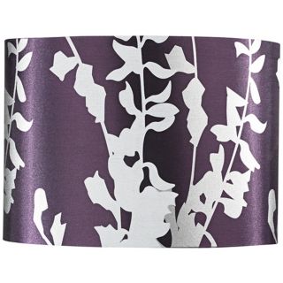 Plum and Silver Oval Lamp Shade 7.5/13x7.5/13x9.5 (Spider)   #X0394