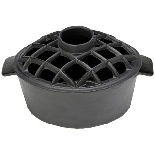 2 1/4 Quart Blue Black Cast Iron Steamer Pot and Lattice Top   #U9294
