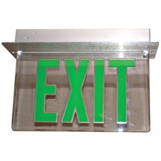 Green Letter LED Exit Light with Battery Backup   #55955