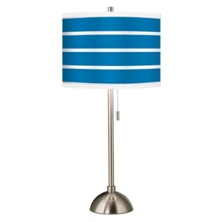 Giclee Bold Blue Stripe Table Lamp   #60757 23106