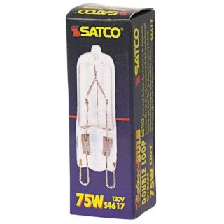 Satco 75 Watt G9 120 Volt Halogen Clear Light Bulb   #90214