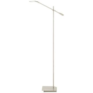 Brushed Steel Flat Head LED Balance Arm Floor Lamp   #R7401