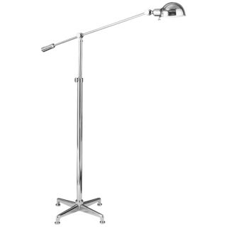 Buchanan Industrial Style Nickel Adjustable Floor Lamp   #U9400