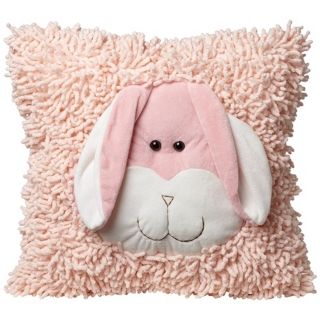 Plush Light Rabbit Pink Accent Pillow   #W7479
