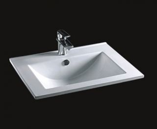Ceramic Porcelain Sink Vanity Cabinet Top Bathroom 24 x 18 Single
