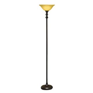 Bronze Finish Champagne Glass Torchiere Floor Lamp   #12903