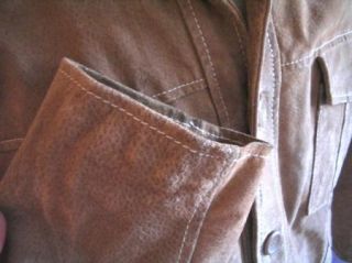 Suede Wilsons Leather Coat M Julian Barn Length Shirt Jacket XL