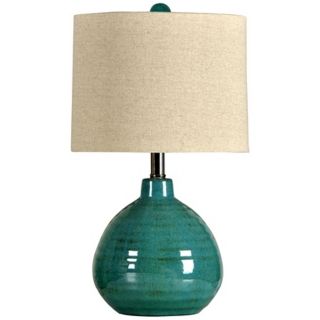 Turquoise Green Ceramic Jar Table Lamp   #X0831