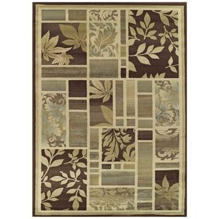 Tremont Collection Leafy Screens Chocolate Area Rug   #N4353