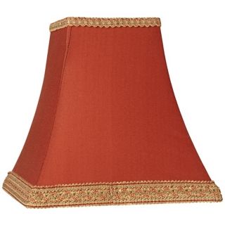 Rust Square Sided Lamp Shade 5x10x9 (Spider)   #24861