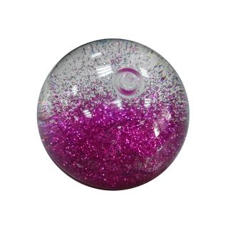 Pink Flashing Glitter LED Bouncy Ball   #W0873