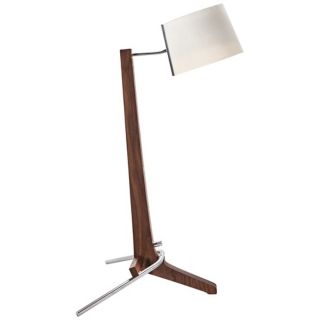Cerno Silva Oiled Walnut and White LED Table Lamp   #X6740