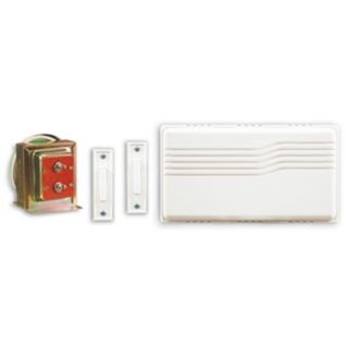 White Hardwired Door Chime with Mixed Buttons Contractor Kit   #K6221