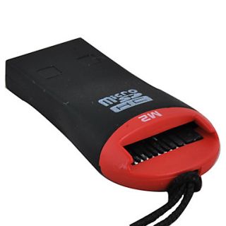 USD $ 3.79   USB 2.0 SDHC MicroSD/TF/M2 Card Reader (Black),