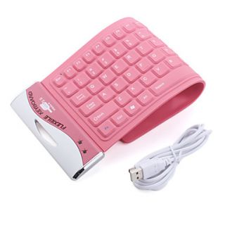 84 Key Flexible QWERTY USB Keyboard (Waterproof, Assorted Colors)