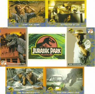 JURASSIC PARK 1 MOVIE (Topps/1993) Complete Card & Sticker Set STEVEN