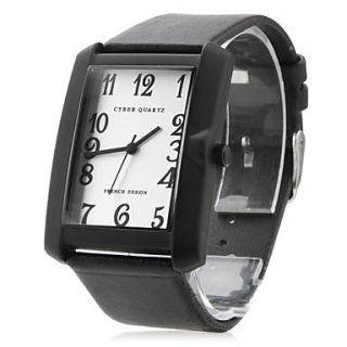 EUR € 5.97   Leren unisex analoge quartz horloge 2354h (zwart