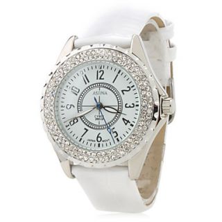 EUR € 8.27   Analoge Damen Uhr mit PU Leder Armband (Weiß), alle